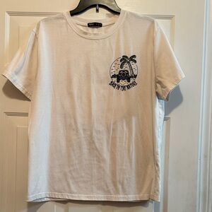 Romwe White Back to the Nature T-Shirt